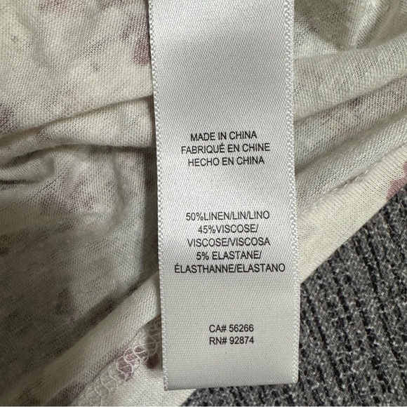 Splendid Women’s Candice Floral Linen Blend Tee - Picture 10 of 14